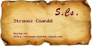 Strausz Csanád névjegykártya