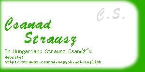 csanad strausz business card